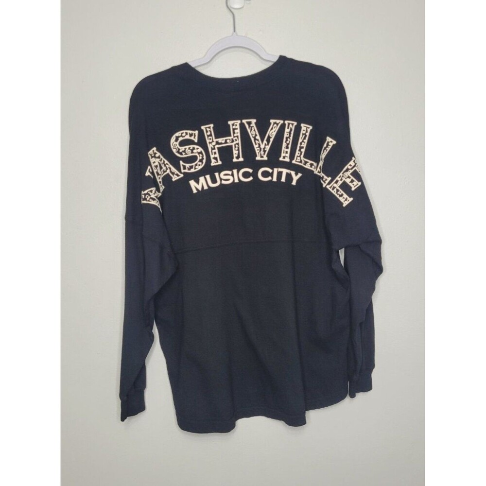 Nashville music city spirit jersey black long sleeve country shirt medium NWT